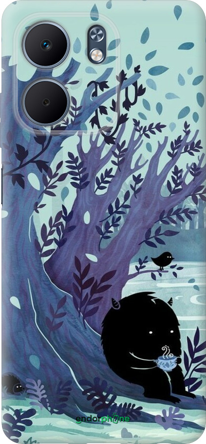 Силиконовый чехол Арт принт Тихое место чая для Oppo A5X 4G/5G - 6544u-4090 изображение 