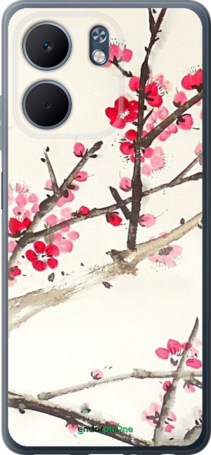 Силіконовий чехол Принт із зображенням цвітіння сакури для Oppo A5X 4G/5G - 6545u-4090 изображение 