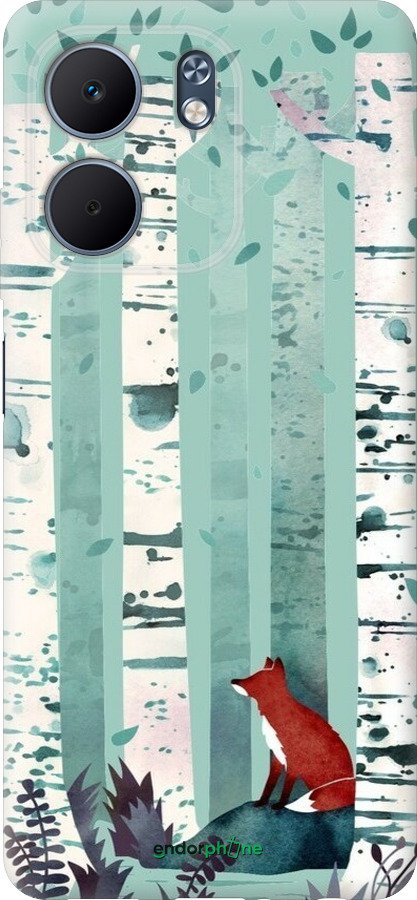 Силиконовый чехол Лис в зелёном лесу для Oppo A5X 4G/5G - 6547u-4090 изображение 
