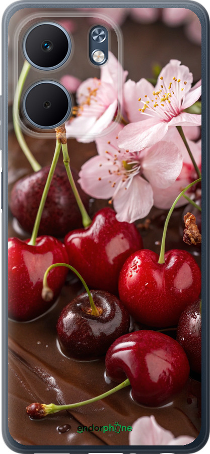 Силиконовый чехол Вишня в шоколаде для Oppo A5X 4G/5G - 6698u-4090 изображение 