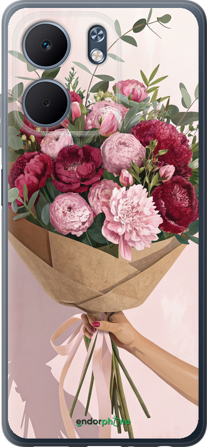 Силиконовый чехол Пионы 1 для Oppo A5X 4G/5G - 6705u-4090 изображение 