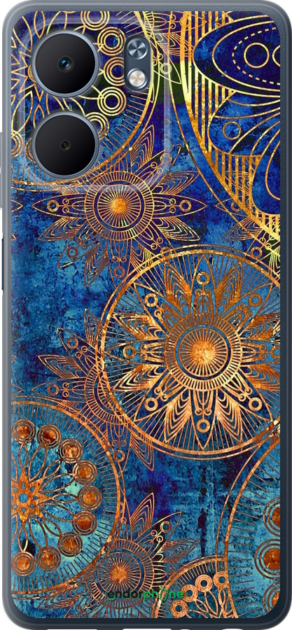 Силиконовый чехол Золотой узор для Oppo A5X 4G/5G - 678u-4090 изображение 