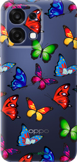 Силиконовый чехол Красочные мотыльки для Oppo A6 Pro 4G - 4761u-4229 изображение 