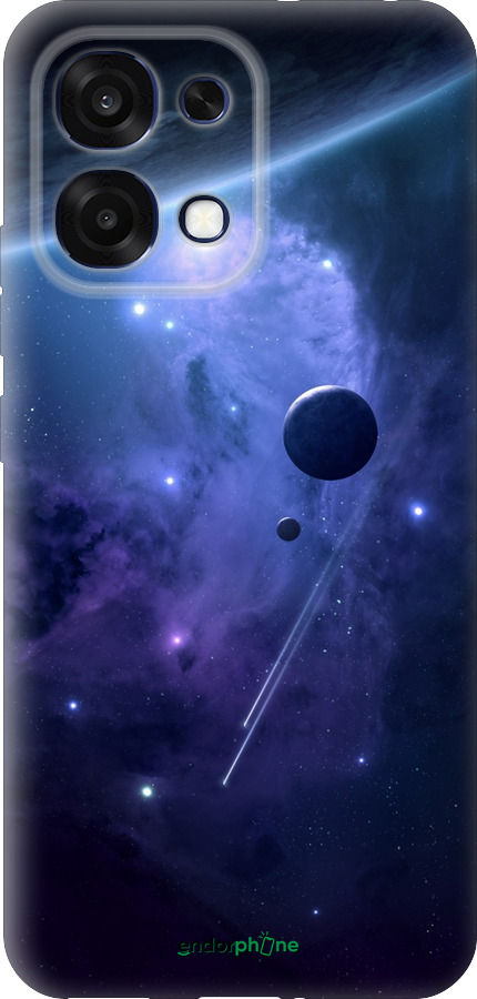 Силиконовый чехол Планеты в синем космосе для Oppo A6 Pro 4G - 171u-4229 изображение 