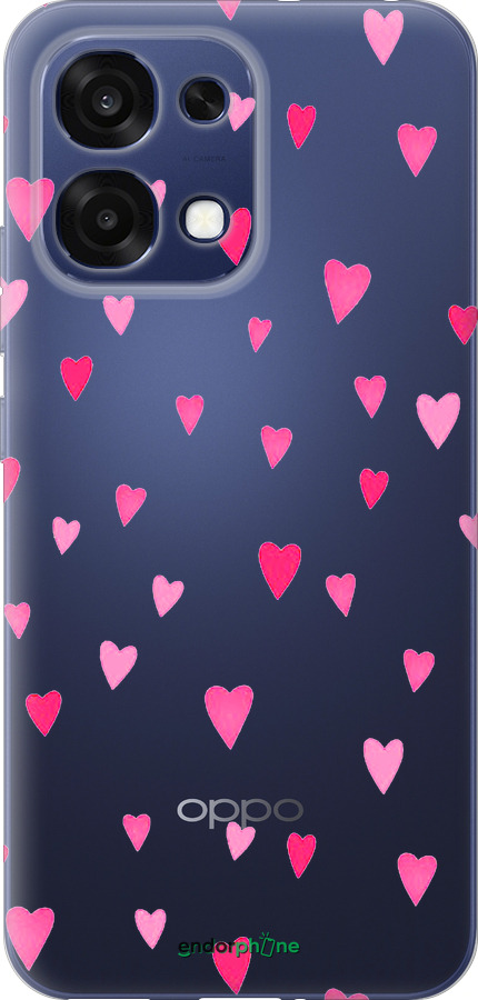 Силиконовый чехол Сердечки 2 для Oppo A6 Pro 4G - 4763u-4229 изображение 