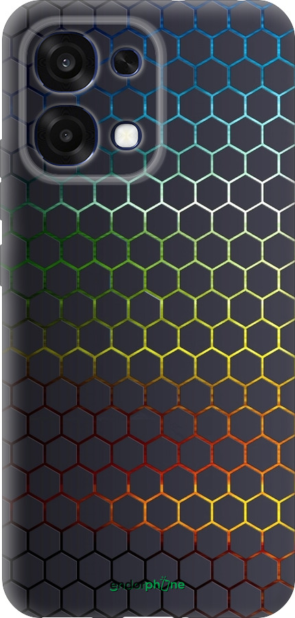 Силиконовый чехол Переливающиеся соты для Oppo A6 Pro 4G - 498u-4229 изображение 