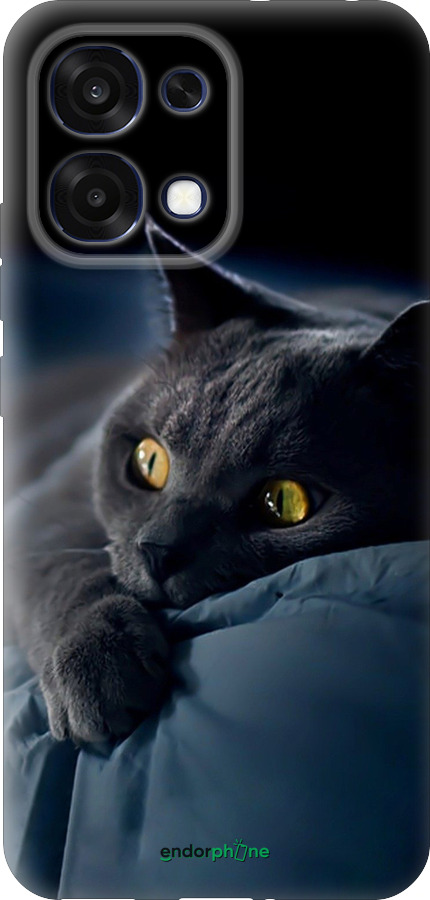 Силиконовый чехол Дымчатый кот для Oppo A6 Pro 4G - 825u-4229 изображение 