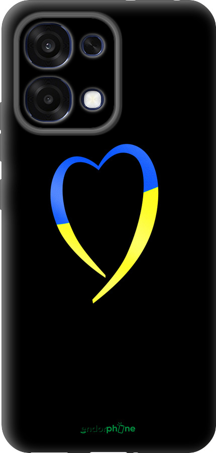 Силіконовий чехол Жовто-блакитне серце для Oppo A6 Pro 4G - 885u-4229 изображение 