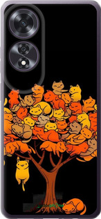 Силіконовий чехол Дерево та котики для Oppo A60 4G - 6516u-3702 изображение 