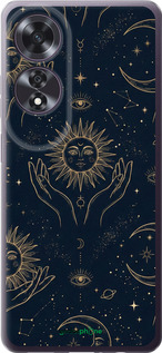 Силіконовий чехол Celestial Harmony: Sun & Moon Gold Mystic Pattern для Oppo A60 4G - 6778u-3702 изображение 