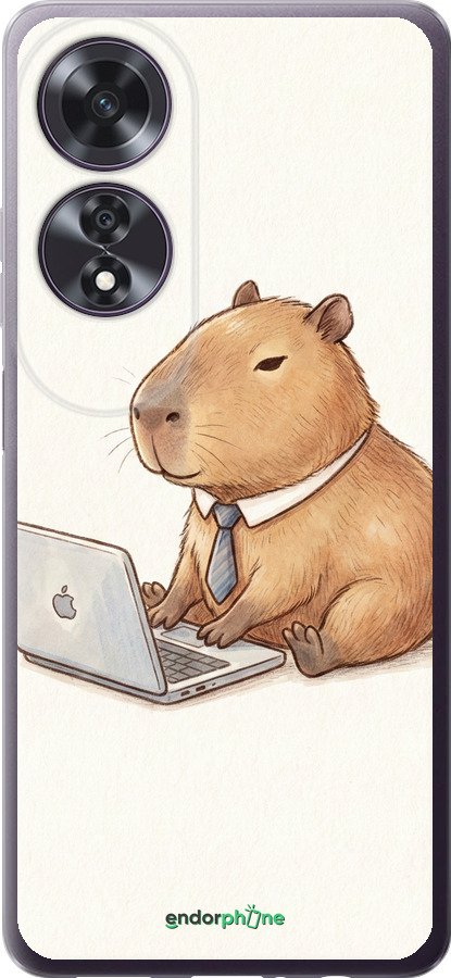 Силиконовый чехол Funny Capybara CEO Working для Oppo A60 4G - 6777u-3702 изображение 