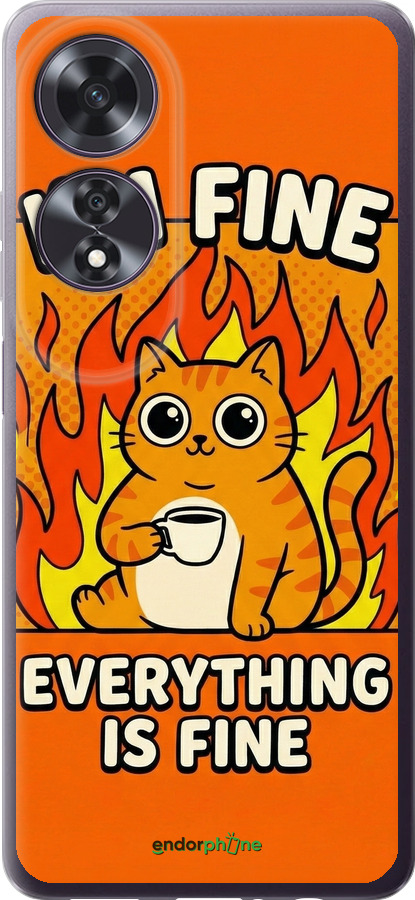 Силиконовый чехол Funny Cat для Oppo A60 4G - 6786u-3702 изображение 