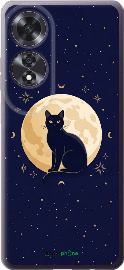 Силиконовый чехол Cute Cat Celestial/Witchy для Oppo A60 4G - 6787u-3702 изображение 