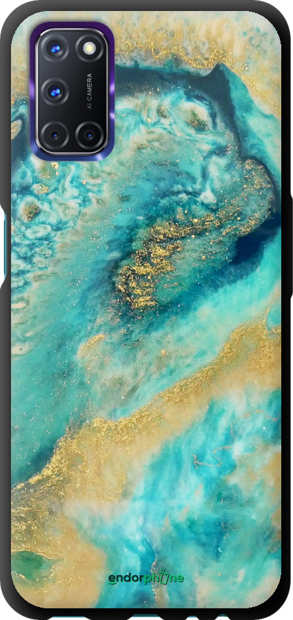 TPU чехол Green marble для Oppo A72 - 4365b-2011 изображение 