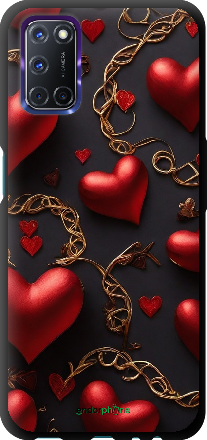 TPU чехол Сердечки для Oppo A72 - 5831b-2011 изображение 