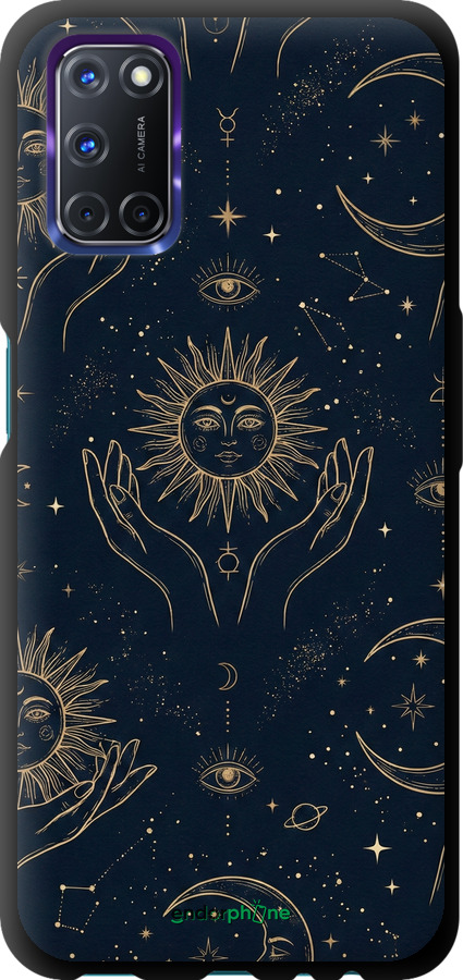 TPU чехол Celestial Harmony: Sun & Moon Gold Mystic Pattern для Oppo A72 - 6778b-2011 изображение 