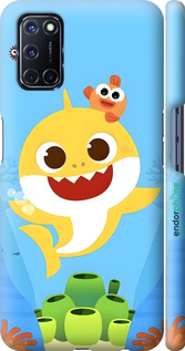 3D пластиковый матовый чехол Бейби Шарк для Oppo A72 - 6303m-2011 изображение 