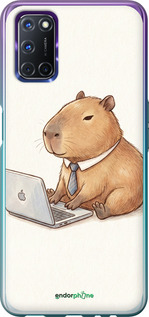 Силиконовый чехол Funny Capybara CEO Working для Oppo A72 - 6777u-2011 изображение 