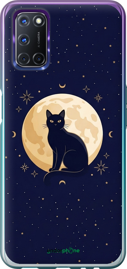 Силиконовый чехол Cute Cat Celestial/Witchy для Oppo A72 - 6787u-2011 изображение 