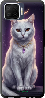 TPU чехол Mystic White Cat Gothic Dark Purple Gold для Oppo A73 - 6805b-1379 изображение 