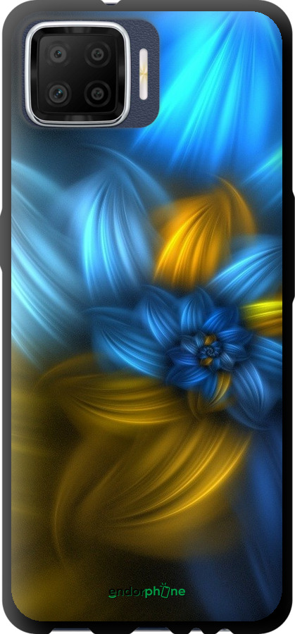 

TPU чорний чохол "Візерунок 46" для Oppo A73, Синій