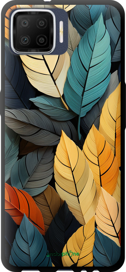 TPU чехол Кольорове листя для Oppo A73 - 5644b-1379 изображение 