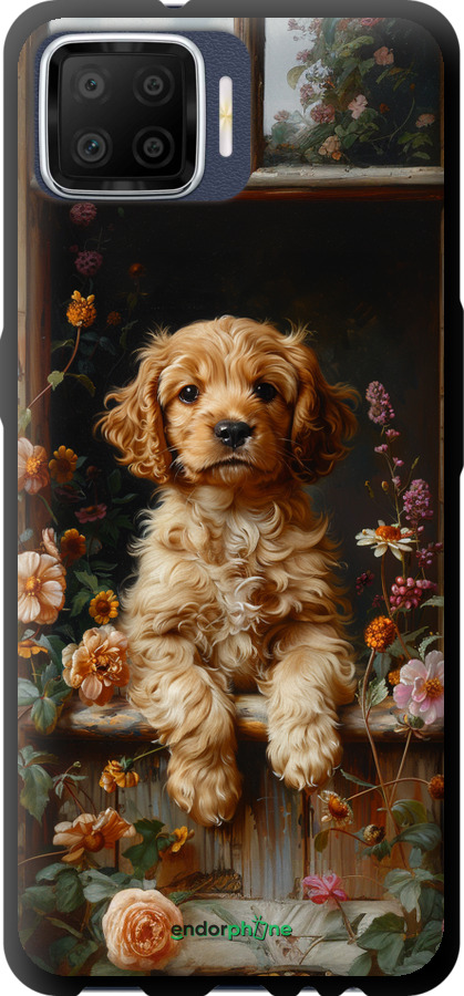 TPU чехол Щенок cocker spaniel для Oppo A73 - 6136b-1379 изображение 