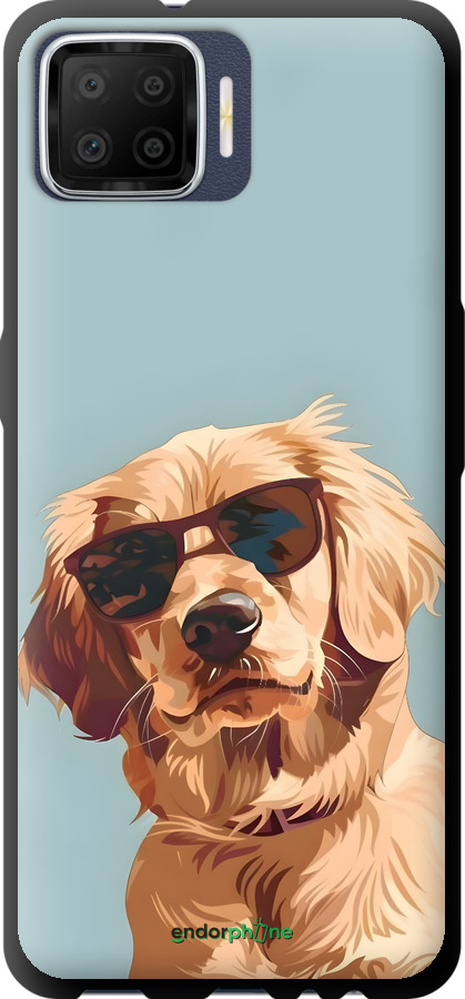 TPU чехол Пес в очках для Oppo A73 - 6381b-1379 изображение 