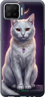 2D пластиковый чехол Mystic White Cat Gothic Dark Purple Gold для Oppo A73 - 6805t-1379 изображение 