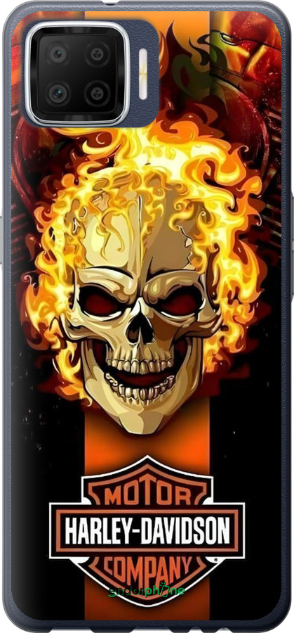 2D пластиковий чехол Харлей девидсон для Oppo A73 - 6370t-1379 изображение 