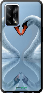 TPU чехол Лебеді для Oppo A74 - 6007b-2305 изображение 