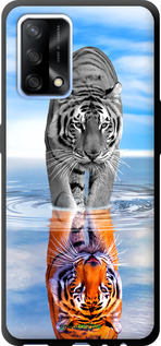 TPU чехол Тигр для Oppo A74 - 6016b-2305 изображение 