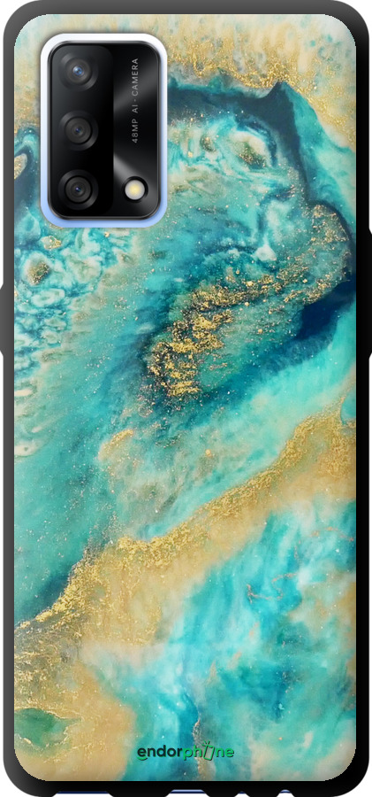 TPU чехол Green marble для Oppo A74 - 4365b-2305 изображение 