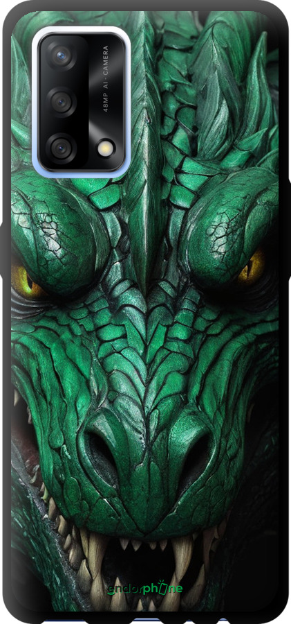 TPU чехол Зелёный дракон v2 для Oppo A74 - 5817b-2305 изображение 