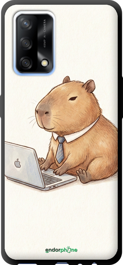 TPU чехол Funny Capybara CEO Working для Oppo A74 - 6777b-2305 изображение 