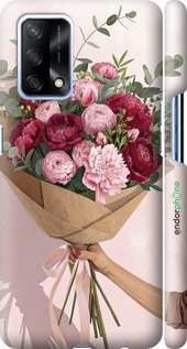 3D пластиковый матовый чехол Пионы 1 для Oppo A74 - 6705m-2305 изображение 
