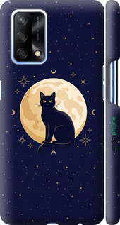 3D пластиковый матовый чехол Cute Cat Celestial/Witchy для Oppo A74 - 6787m-2305 изображение 