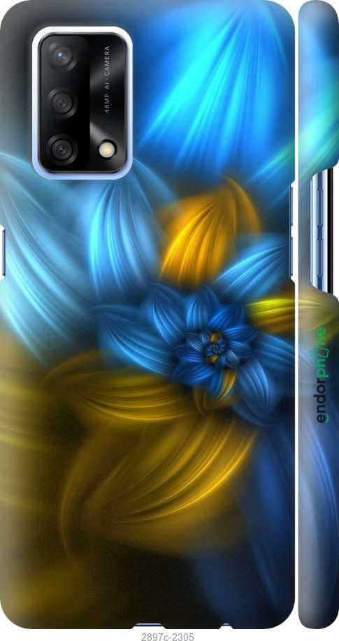 

3D пластиковий матовий чохол "Візерунок 46" для Oppo A74, Синій