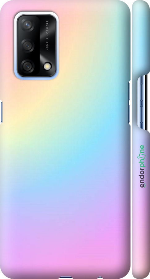 

3D пластиковий матовий чохол "Веселка 2" для Oppo A74, Рожевий
