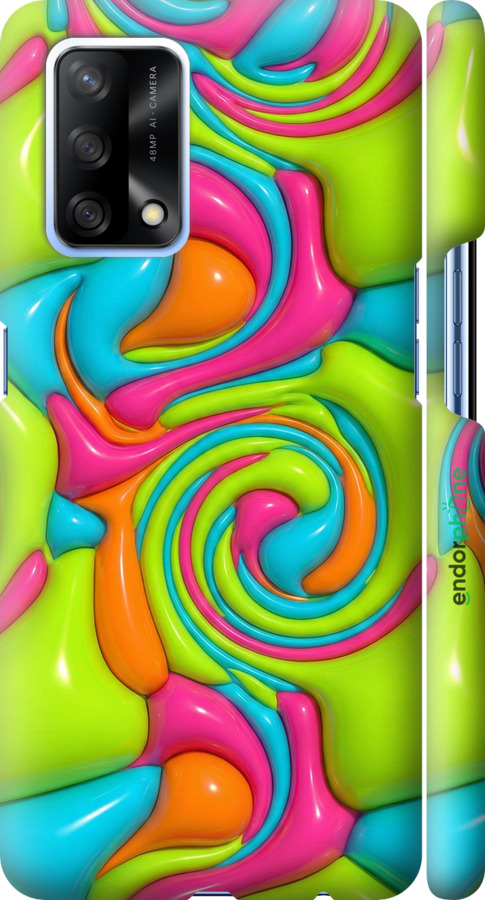 3D пластиковый матовый чехол Y2K Jelly Dream для Oppo A74 - 6780m-2305 изображение 