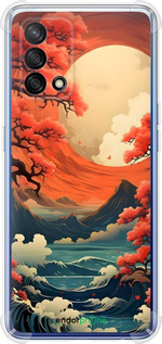 Силикон с усиленными углами чехол Природа японии для Oppo A74 - 6327sp-2305 изображение 