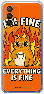 Силикон с усиленными углами чехол 'Funny Cat' для Oppo A74 изображение 10