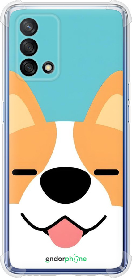 Силіконовий протиударний с посиленими кутами чехол Корги для Oppo A74 - 6280sp-2305 изображение 