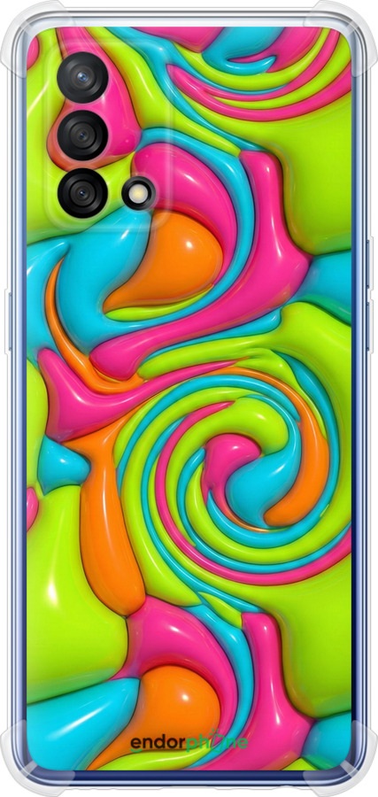 Силикон с усиленными углами чехол Y2K Jelly Dream для Oppo A74 - 6780sp-2305 изображение 