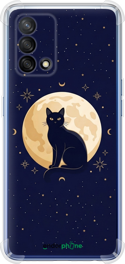 Силикон с усиленными углами чехол Cute Cat Celestial/Witchy для Oppo A74 - 6787sp-2305 изображение 