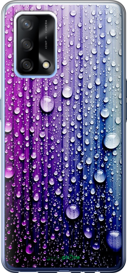 

Силіконовий чохол "Краплини води" для Oppo A74, Синій