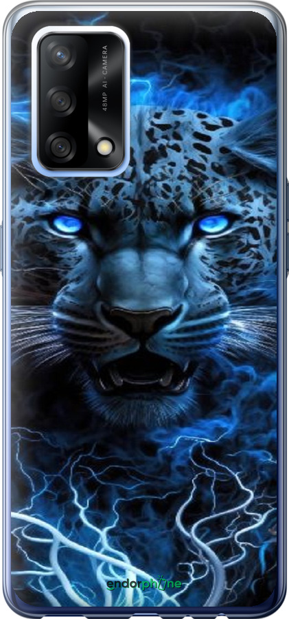Силіконовий чехол Крижаний леопард для Oppo A74 - 6460u-2305 изображение 