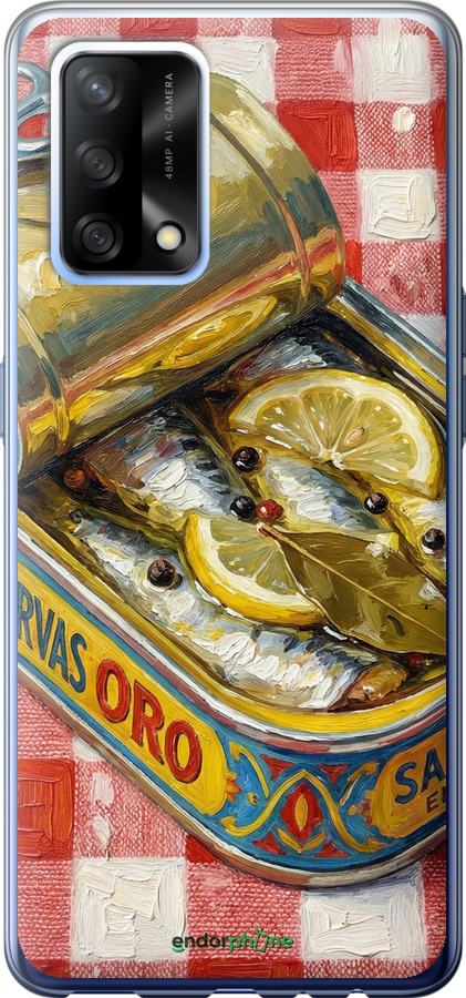 Силиконовый чехол Vintage Sardine Tin Phone для Oppo A74 - 6772u-2305 изображение 