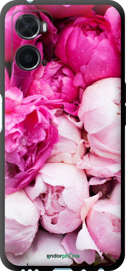

Coque du TPU noir "Pivoines roses" pour Oppo A76, Rose