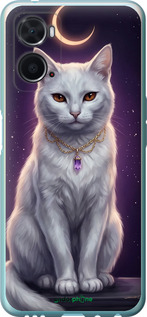 Силиконовый чехол Mystic White Cat Gothic Dark Purple Gold для Oppo A76 - 6805u-2760 изображение 